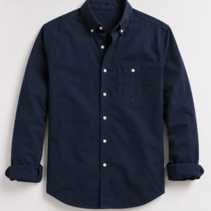 classic cotton shirt – navy blue