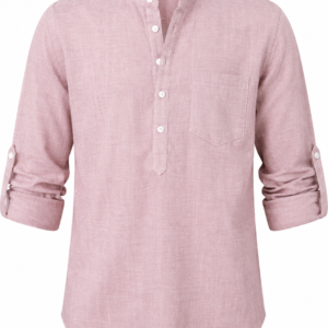 dusty pink linen shirt flatlay