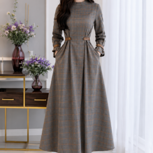 Home elegant fashion portrait in minimalist setting