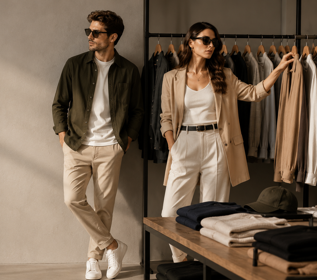 About modern boutique with chic fashion display